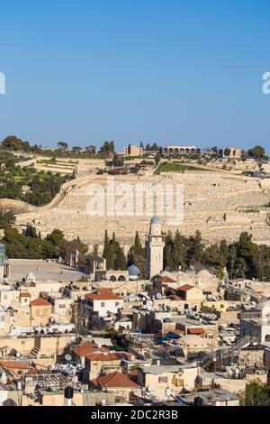Elevated view of Old Town Jerusalem, Israel Stock Photo - Alamy