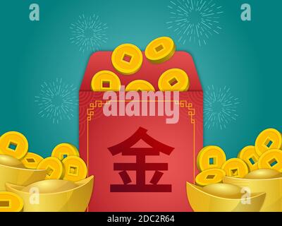Red envelope. Angpao icon on white background Stock Vector Image & Art -  Alamy