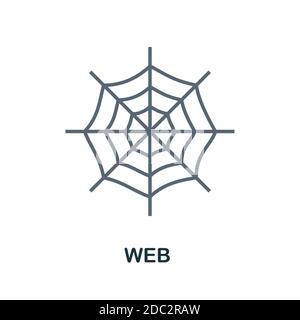 Web icon. Simple element from halloween collection. Creative Web icon for web design, templates, infographics and more Stock Vector