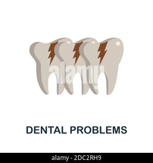 Dental Problems icon. Simple element from health diseases collection. Creative Dental Problems icon for web design, templates, infographics and more Stock Vector