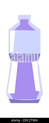 Plastic bottle for mineral water or other drinks, cartoon vector illustration isolated on white background Stock Vector