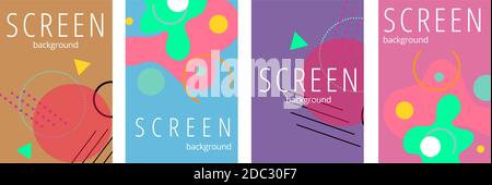 Colorful geometric background. Fluid shapes composition. Eps10 vector. Stock Vector
