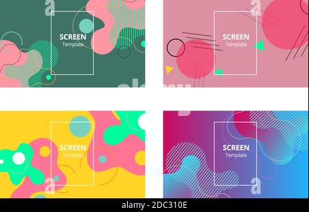 Colorful geometric background. Fluid shapes composition. Eps10 vector. Stock Vector