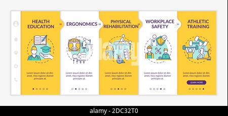 Physical health onboarding vector template Stock Vector