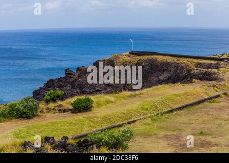 Beautiful landscape sceneries in Azores Portugal. Tropical nature in Sao Miguel Island, Azores. Stock Photo
