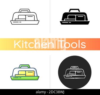 Butter dish icon Stock Vector