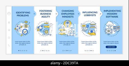 Business counseling tasks onboarding vector template Stock Vector