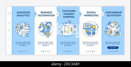 Digital counseling components onboarding vector template Stock Vector