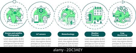 Innovative agriculture technology vector infographic template Stock Vector