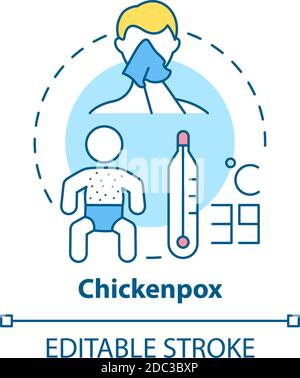 Chickenpox concept icon Stock Vector