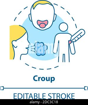Croup concept icon Stock Vector