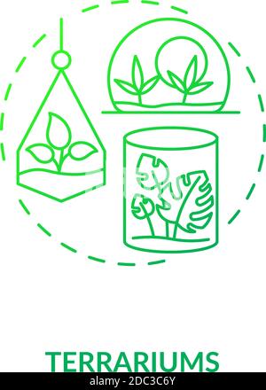 Terrarium green concept icon Stock Vector