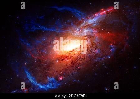 Nebula, cluster of stars in deep space. Science fiction art. Elements of this image furnished by NASA. Stock Photo