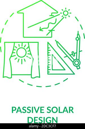 Passive solar design concept icon Stock Vector Image & Art - Alamy