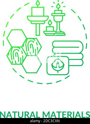 Natural materials green concept icon Stock Vector
