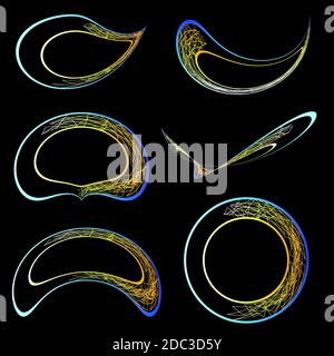 set of abstract  futuristic figures Stock Vector
