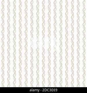 Abstract line background - Tangled knitted pattern. Seamless vector background. Two colors - easy to recolor. Stock Vector