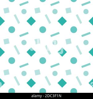 Monochrome green seamless abstract background of geometric shapes for design Stock Vector