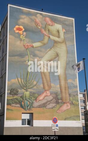 VERSAILLES, JUSSIEU DISTRICT STREET ART OPEN AIR MUSEUM Stock Photo