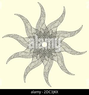 abstract ornamental pattern  from  doodle elements Stock Vector