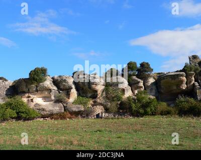 Particular rocks in Sardinia countryside near Sassari, Italy Stock Photo