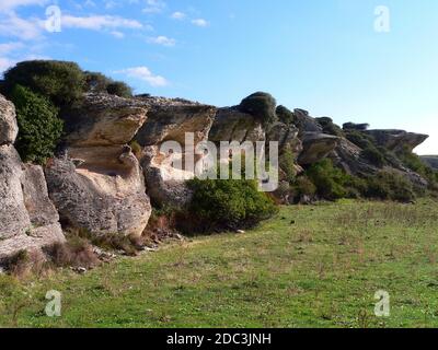 Particular rocks in Sardinia countryside near Sassari, Italy Stock Photo