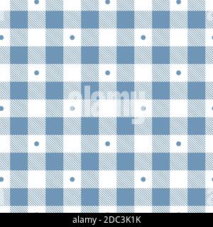 Vector seamless blue knitted pattern. Textile cage Stock Vector