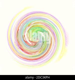 beautiful multicolored rainbow spiral pattern Stock Vector