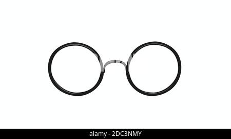 Vector Isolated Illustration of Rounded Glasses Stock Vector