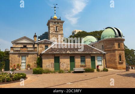 Sydney Observatory is an astronomical observatory, museum, meteorological station located on Observatory Hill in Sydney, New South Wells - Australia. Stock Photo