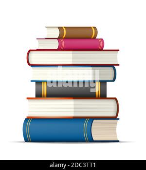 Education and study icon, stack of books Stock Vector