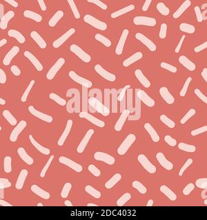 Sprinkles dashes vintage seamless pattern vector. Cute hand drawn minimalist illustration for seasom holidays Stock Vector