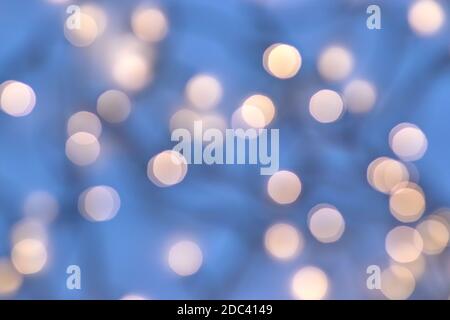 Abstract background made of blurred of Christmas lights. Stock Photo