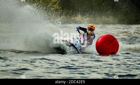 Jet Ski's at Kingsbury Water Park, Warwickshire, UK Stock Photo