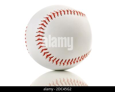 Isolated Baseball on white Background Stock Photo