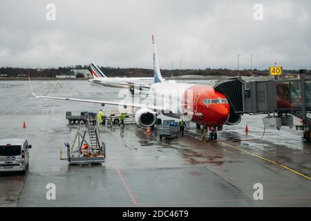 New York, USA - 20 October 2020: JFK international airport departure gate area. Stock Photo