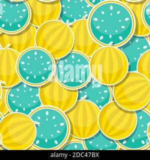 Seamless Pattern Background from Watermelon. Illustration. Stock Photo