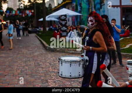 KIEV, UKRAINE, July 13, 2018: Day of the dead parade Stock Photo