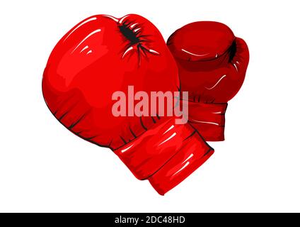 boxing. pair of glove isolated on white Stock Vector