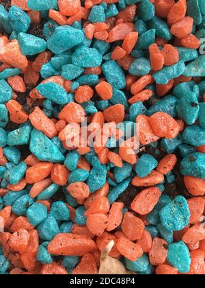 Texture of colored blue and red stones Stock Photo