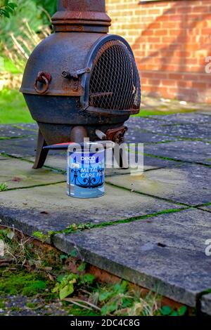 paint for rusty chiminea