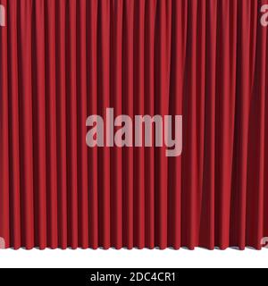 Illustration of close view of a theater red curtain background Stock Photo  - Alamy