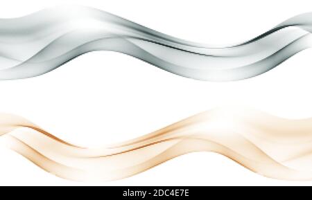 Set of wavy banners Wave flow abstract Stock Vector