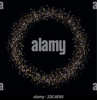 Vector frame with colorful sparkles Circle frame Stock Vector