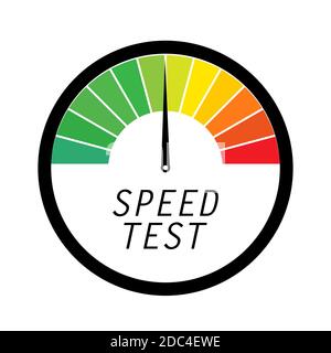 Speed test internet measure icon. Illustration Stock Photo - Alamy