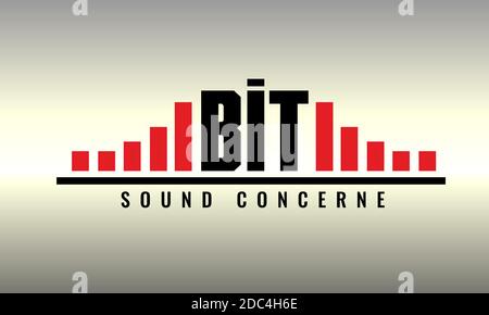 Classical music concerne logo Bit. Like audio wave Stock Vector