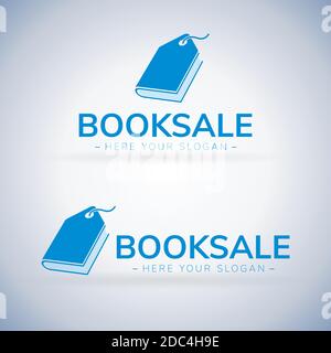 Book Sale Store label Logo Template Design Vector Stock Vector