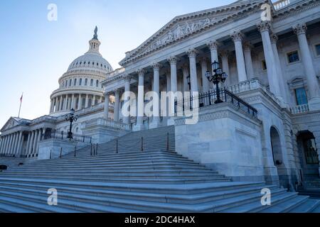 Washington, United States. 18th Nov, 2020. The U.S. Capitol is seen late afternoon in Washington, DC on Wednesday, November 18, 2020. Photo by Ken Cedeno/UPI Credit: UPI/Alamy Live News Stock Photo