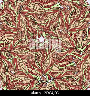 Hand drawn zentangle seamless pattern.  for cards, invitation, wallpapers, pattern fills, textile. Stock Vector