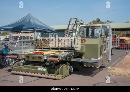 Darwin,NT,Australia-August 4,2018: Military TLD transporter device at the Pitch Black event demonstration in Darwin. Stock Photo